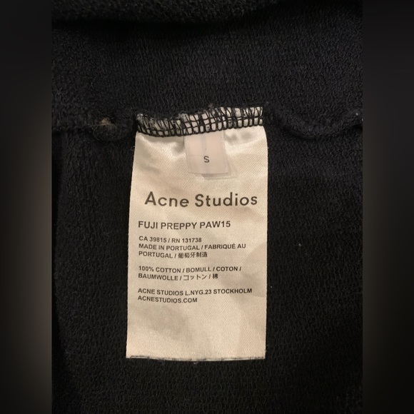 Acne Studios zippered black sweatshirt - Picture 4 of 5